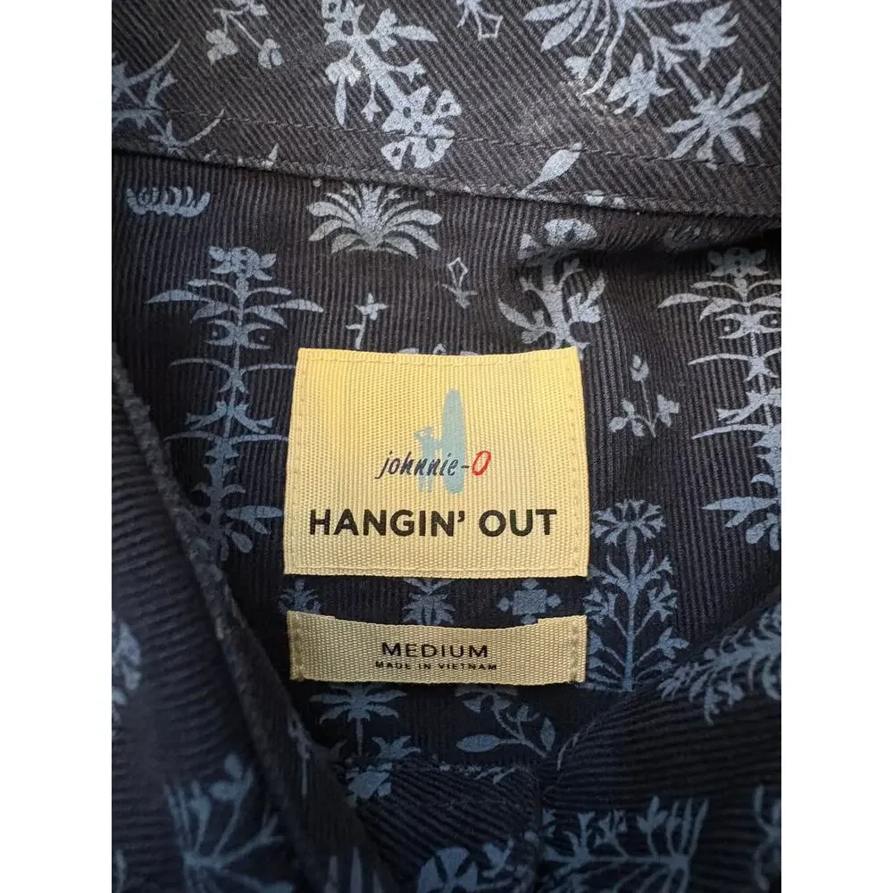Johnnie-O Hangin Out Floral Print Corduroy Button Down Long Sleeve Size Medium